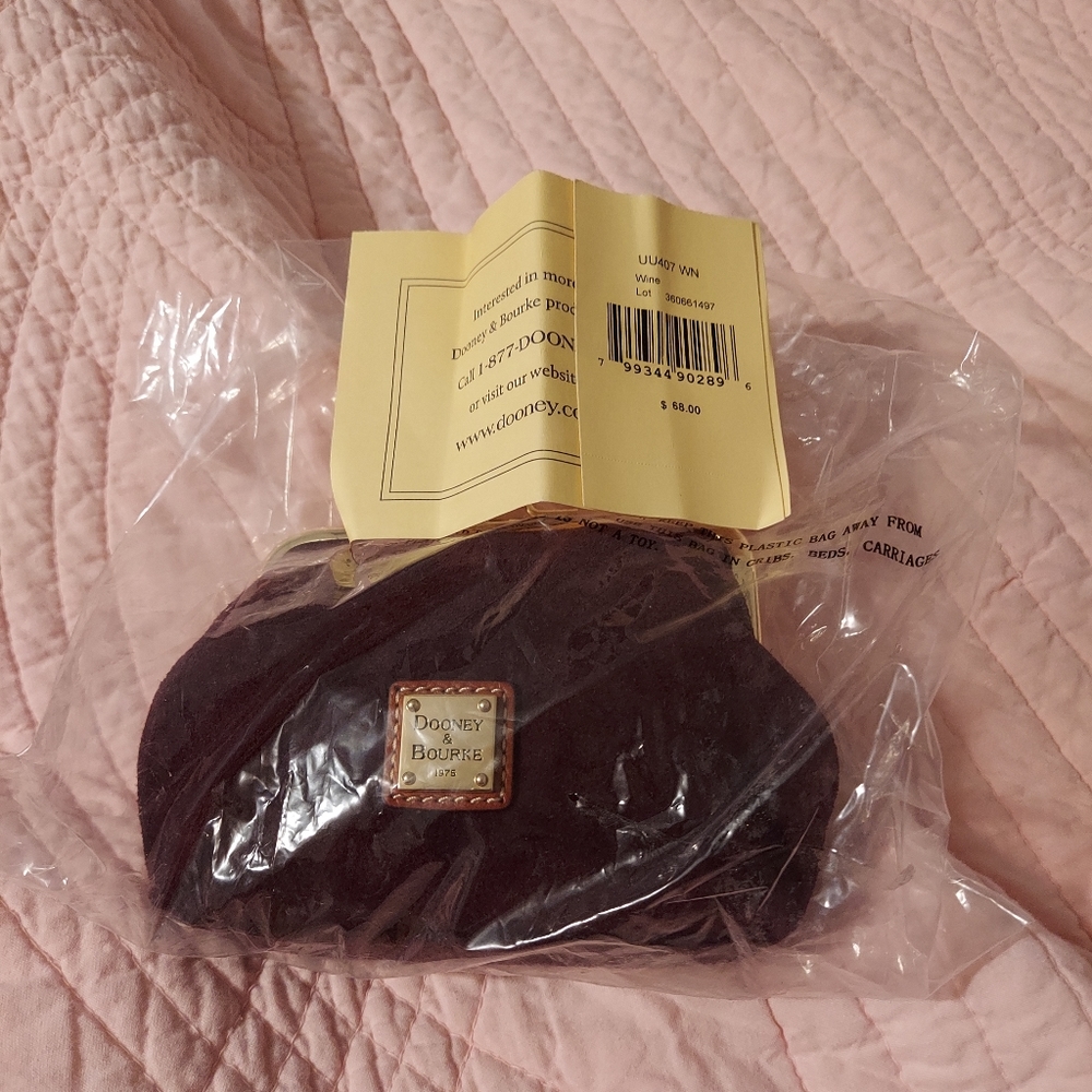 Dooney Suede kisslock in wine